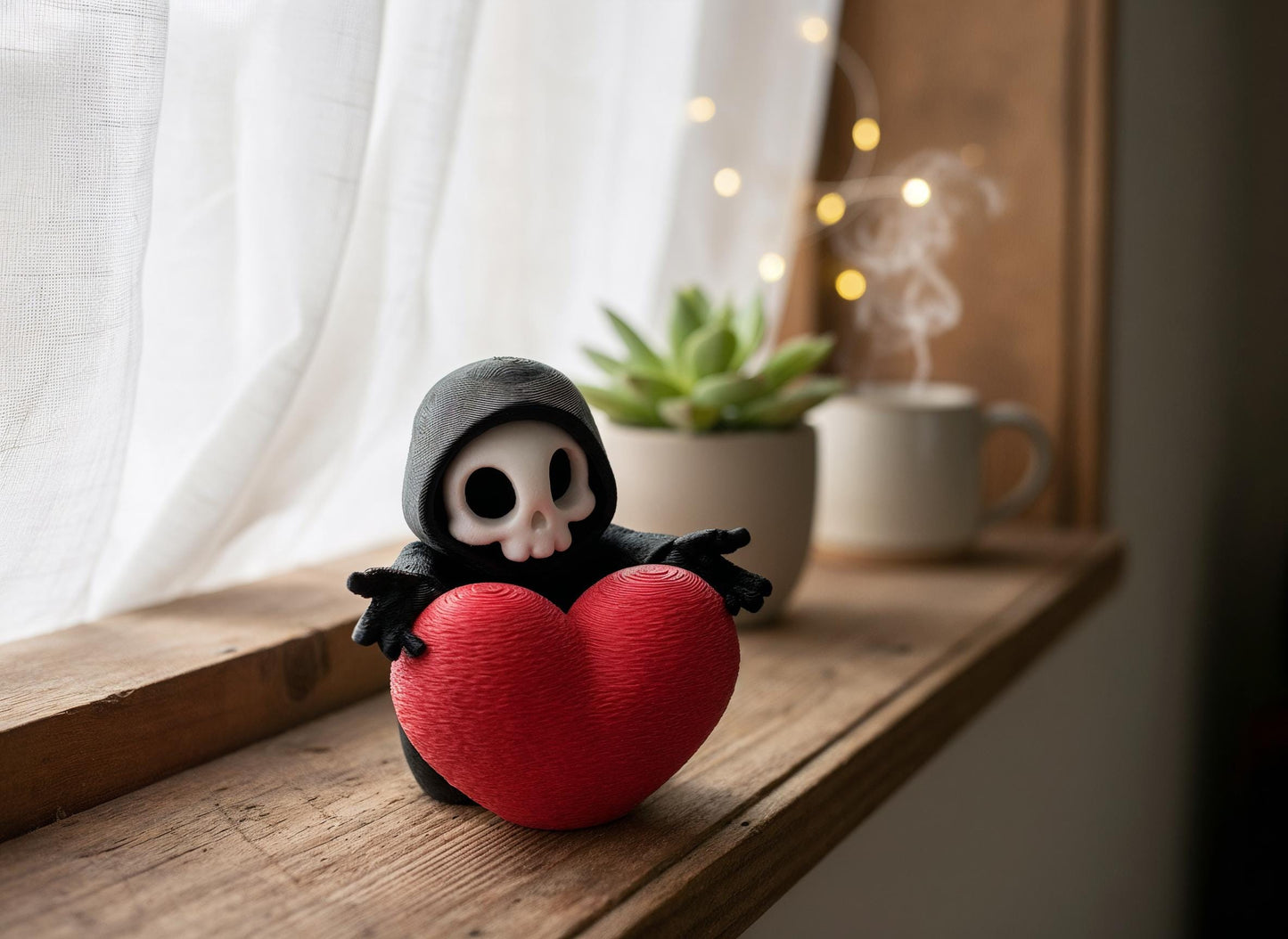 Sensenmann umarmt Herz – Gothic Mini-Deko – weitere Produktansicht 4