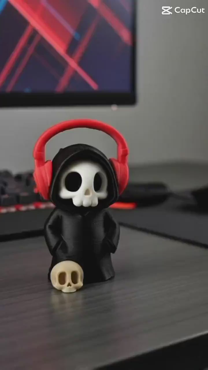 Sensenmann mit Kopfhörern – Desk-Buddy fürs Setup – Produktvideo