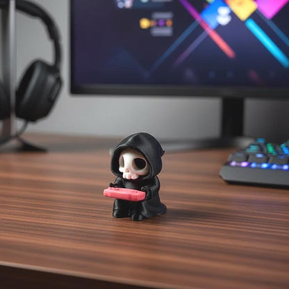 Sensenmann mit Konsole – Gothic Gaming-Figur – weitere Produktansicht 1