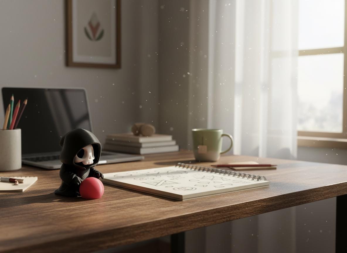 Sensenmann mit Orbkugel – Gothic Mini-Figur – weitere Produktansicht 3