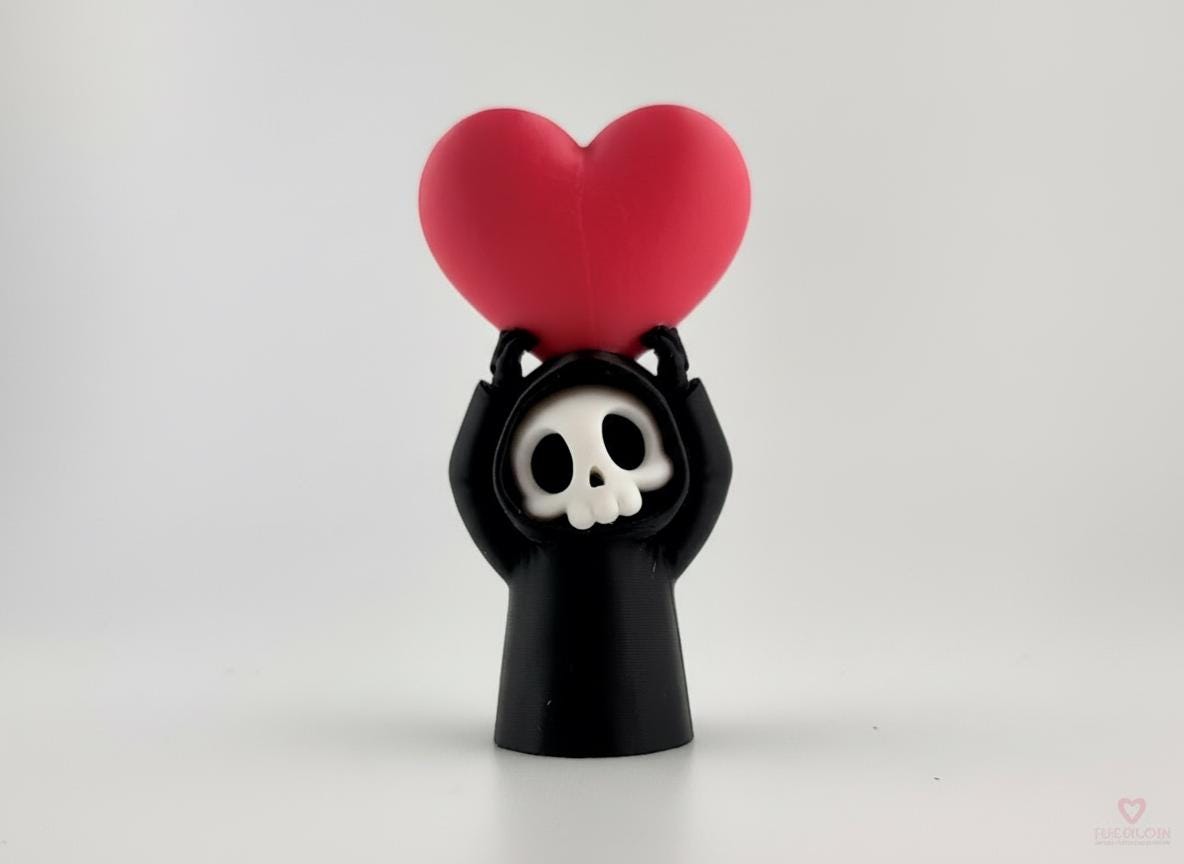 Sensenmann mit Herz – Gothic Deko zum Valentinstag – weitere Produktansicht 2