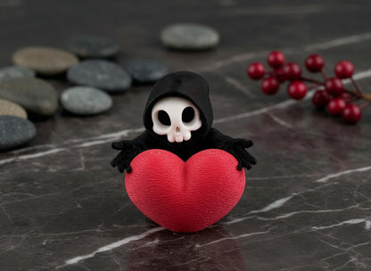 Sensenmann umarmt Herz – Gothic Mini-Deko – weitere Produktansicht 2